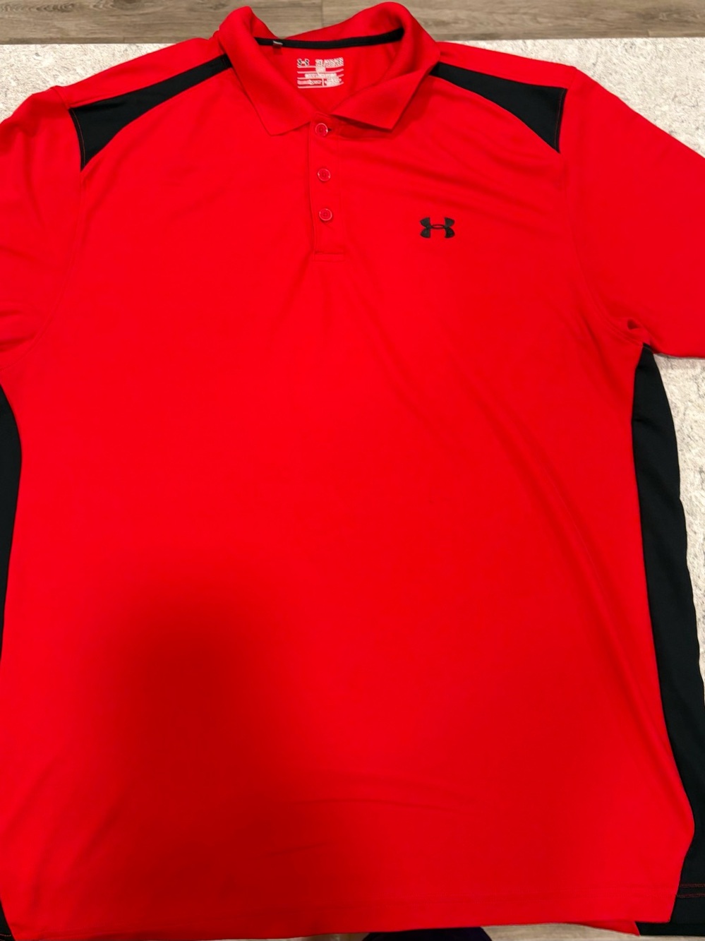 Under Armour Heat Gear Loose Fit Red and Black Men’s Performance Polo-XXL